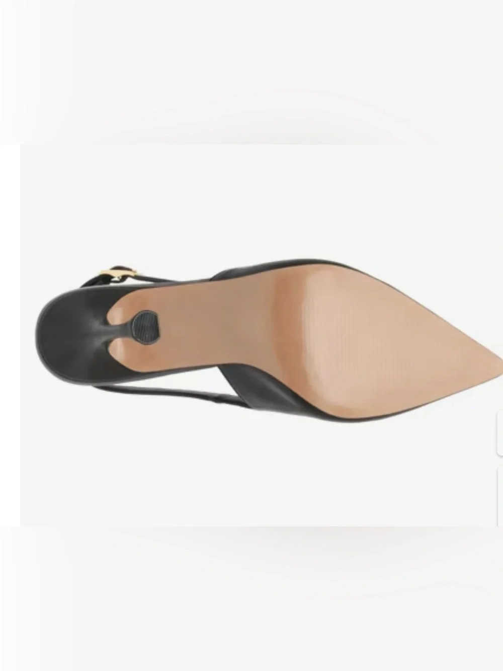 Steve Madden Black Leather Slingback Pointed Toe Heel